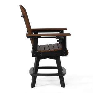 Heritage Ridge Adirondack Swivel Counter Chair With Cup Holder