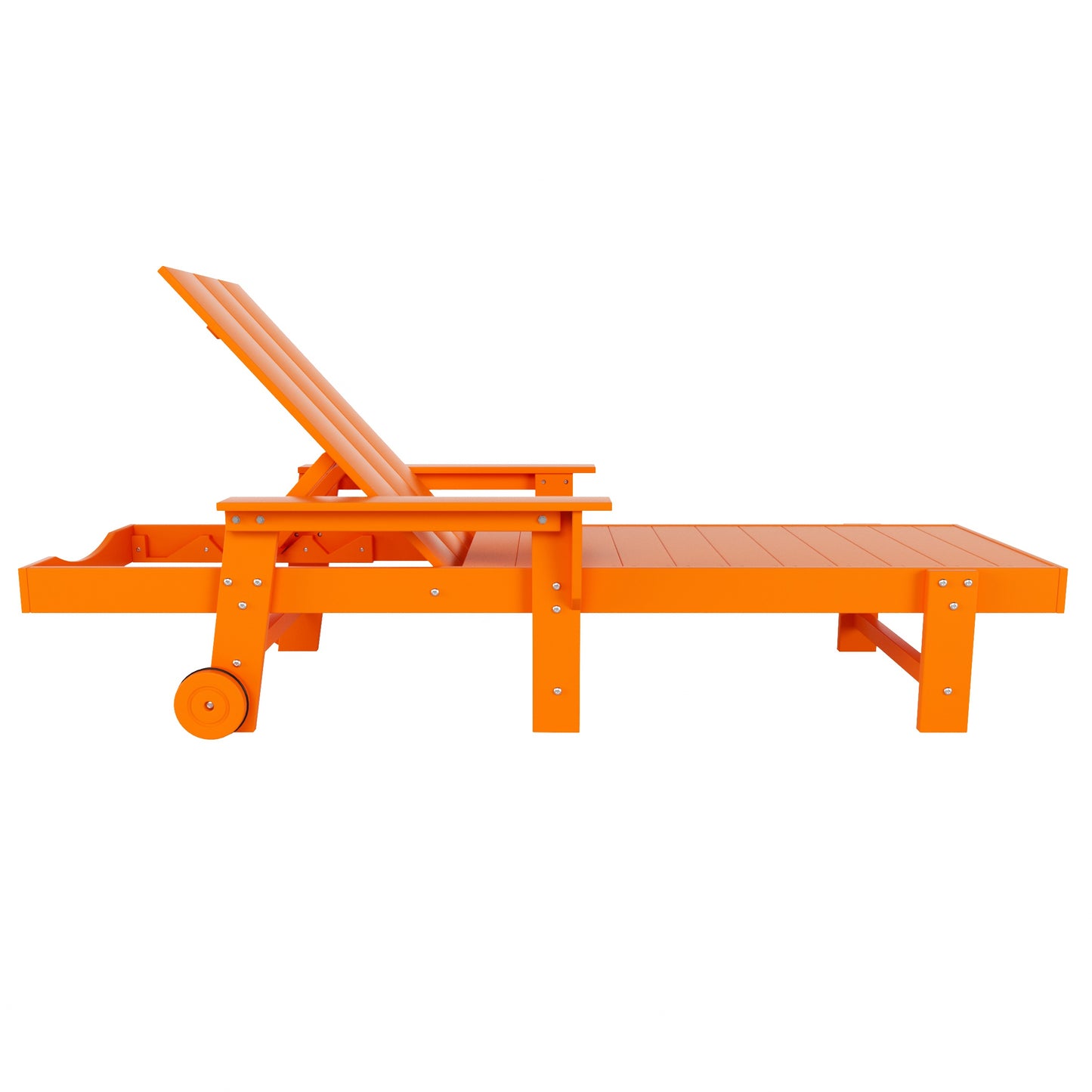 Malibu Modern All-Weather Outdoor Reclining Sun Lounger With Arm Rests & Wheels