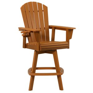 Heritage Ridge Adirondack Swivel Bar Chair With Cup Holder