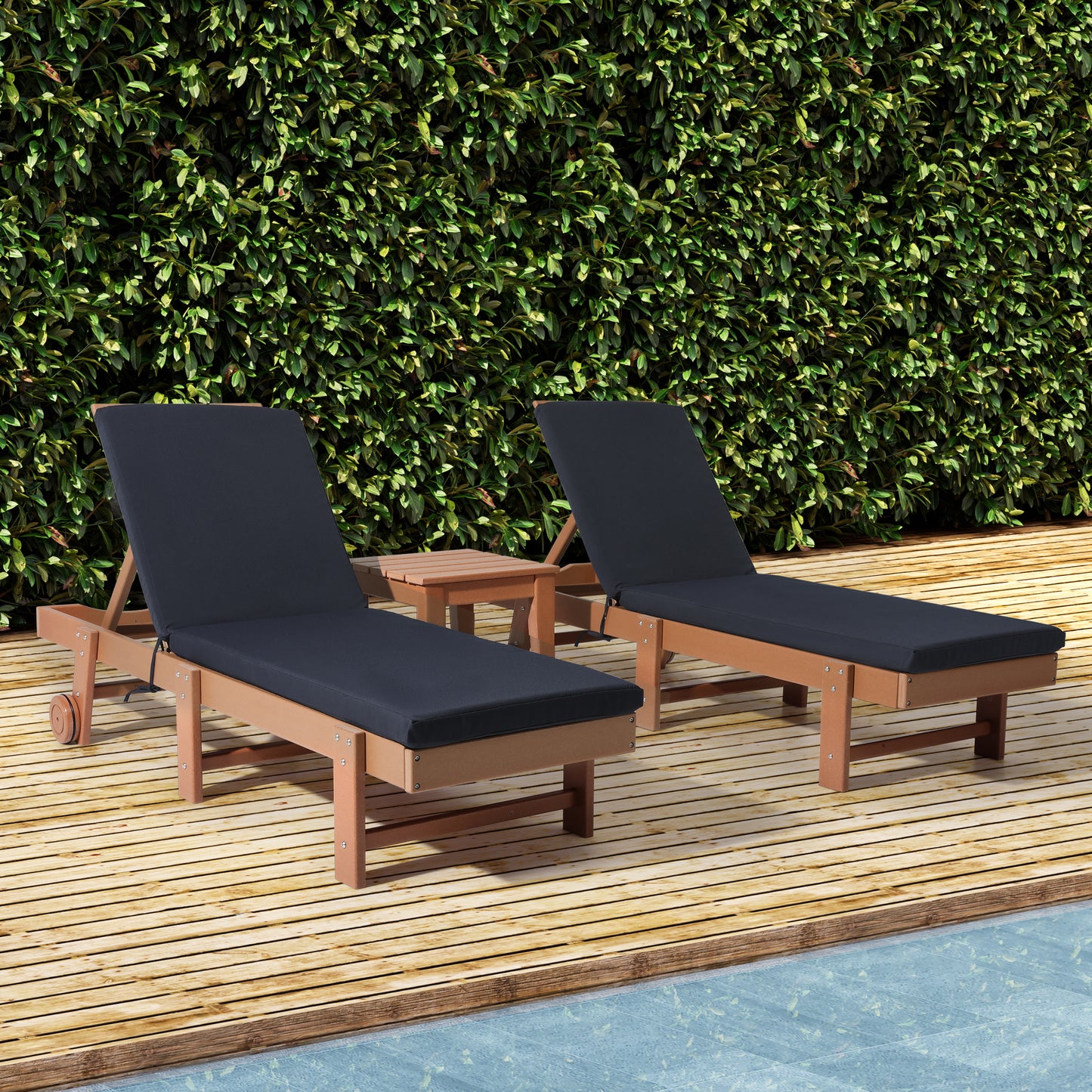 Outdoor Chaise Lounge Chair Cushions Set of 2
