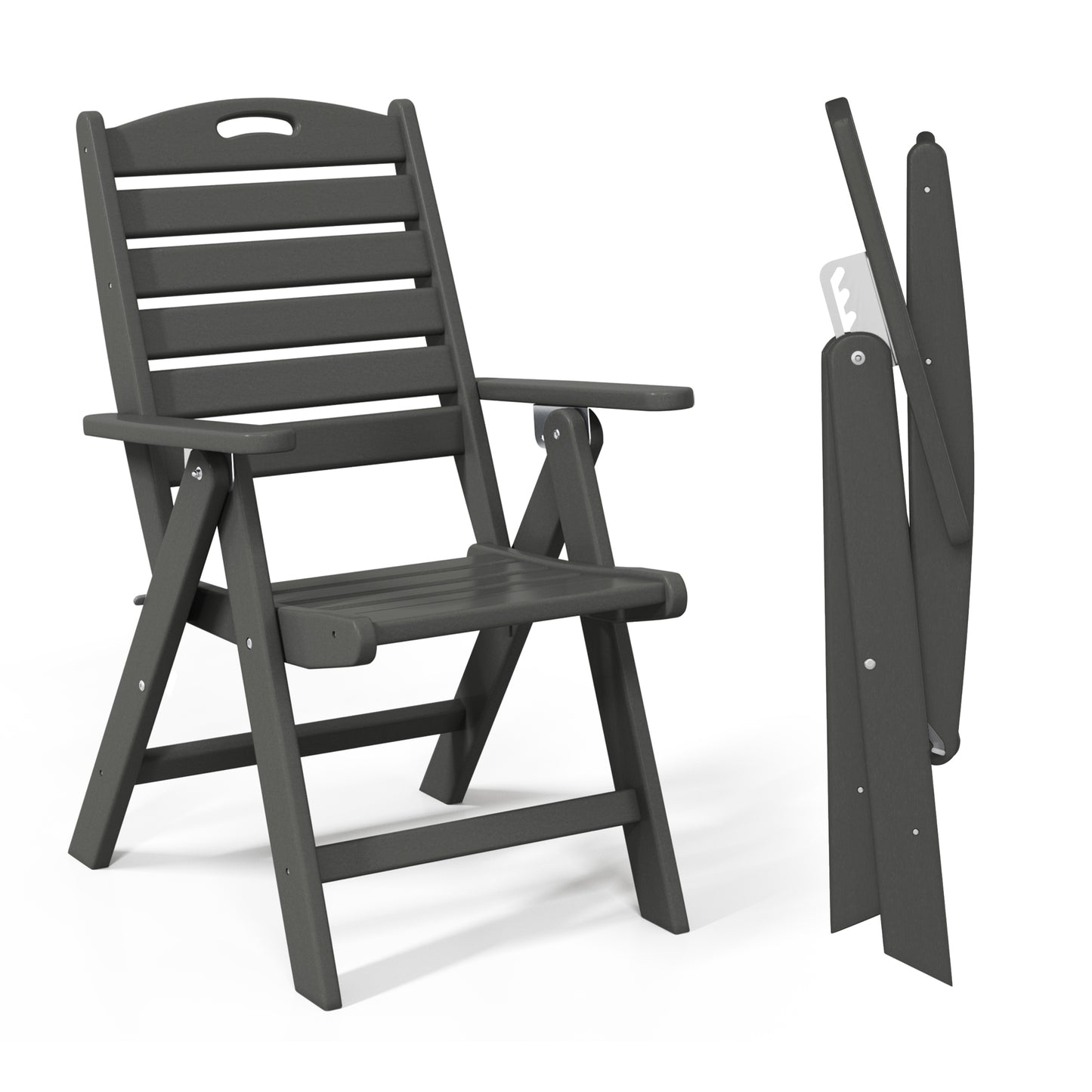 Aarhus Folding High back Dining Chair (Set of 2)
