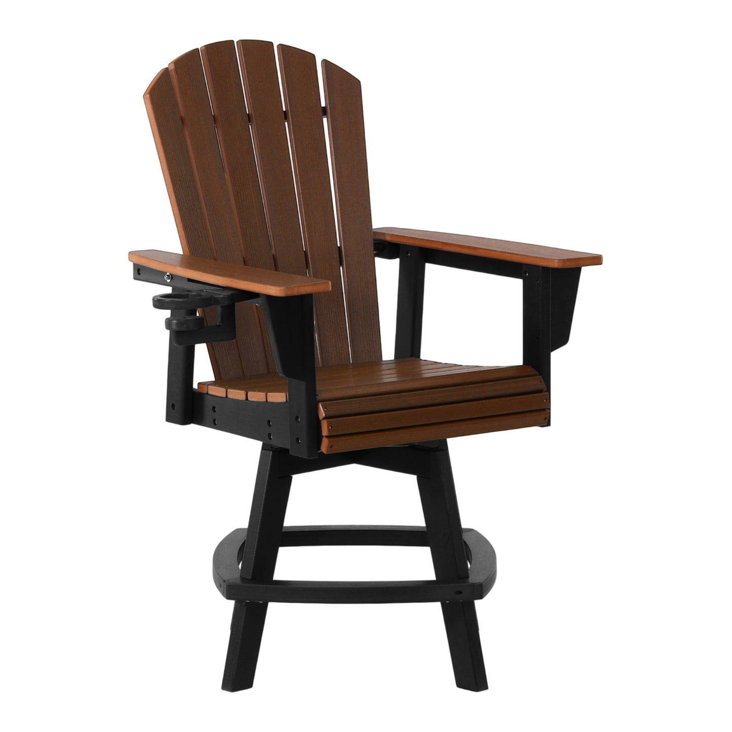 Heritage Ridge Adirondack Swivel Counter Chair With Cup Holder