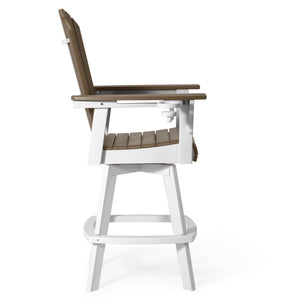 Heritage Ridge Adirondack Swivel Bar Chair With Cup Holder