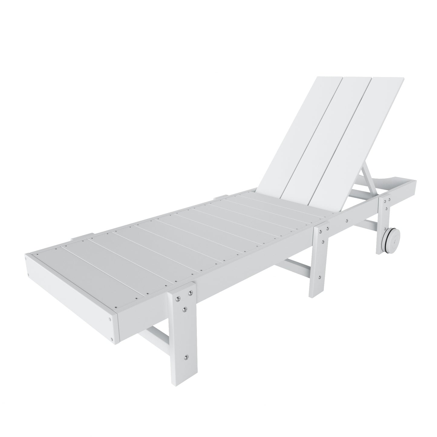Malibu Modern All-Weather Outdoor Reclining Sun Lounger With Wheels