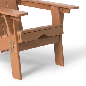 Chatham Folding Adjustable Adirondack Chair with Cup Holder and Hideaway Ottoman