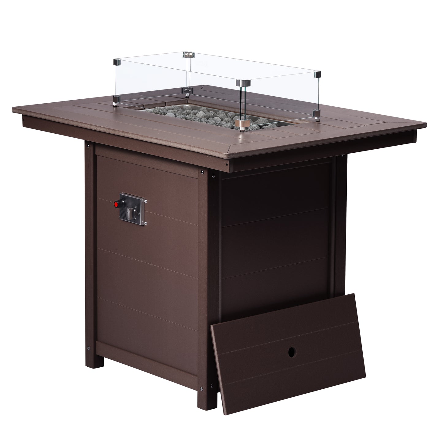Sedona Rectangular 34" X 46" Counter Fire Pit Table