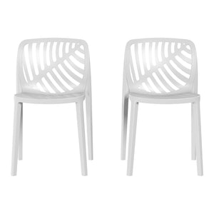 Patio Stacking Dining Side Chair (Set of 2)
