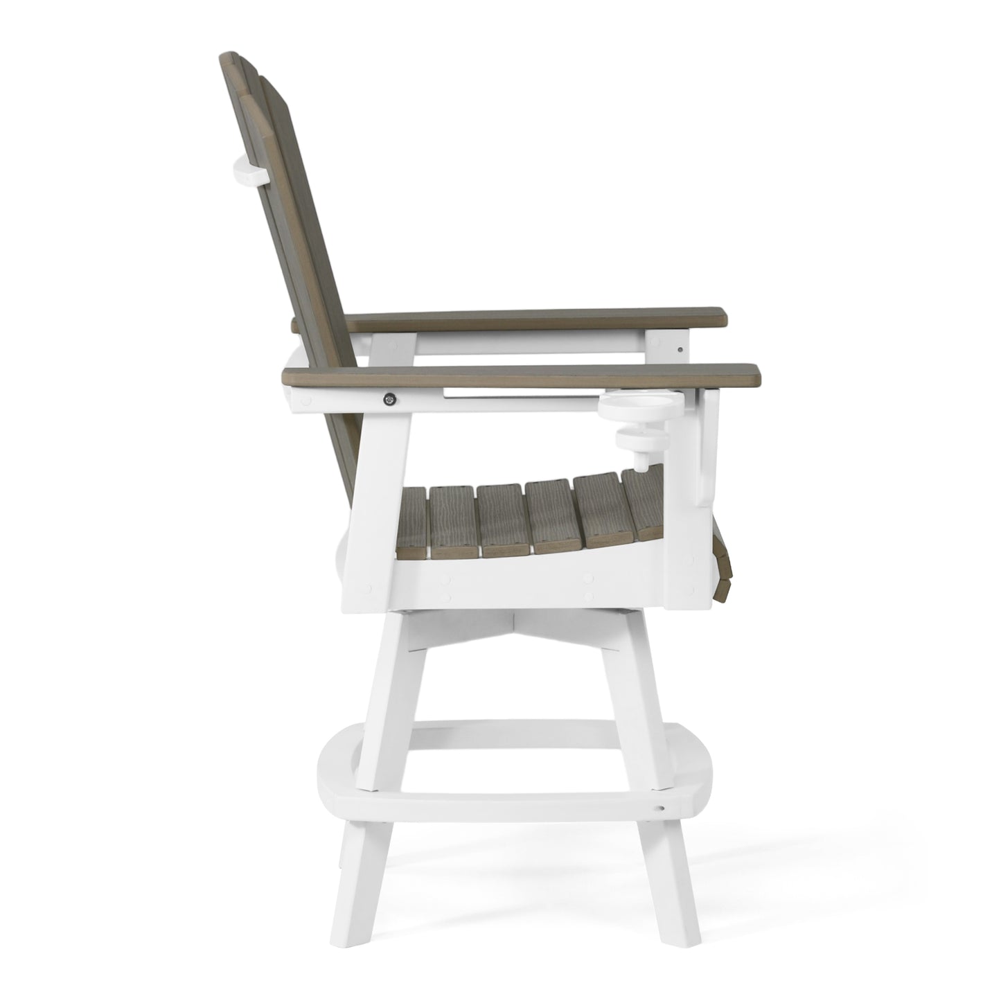 Heritage Ridge Adirondack Swivel Counter Chair With Cup Holder