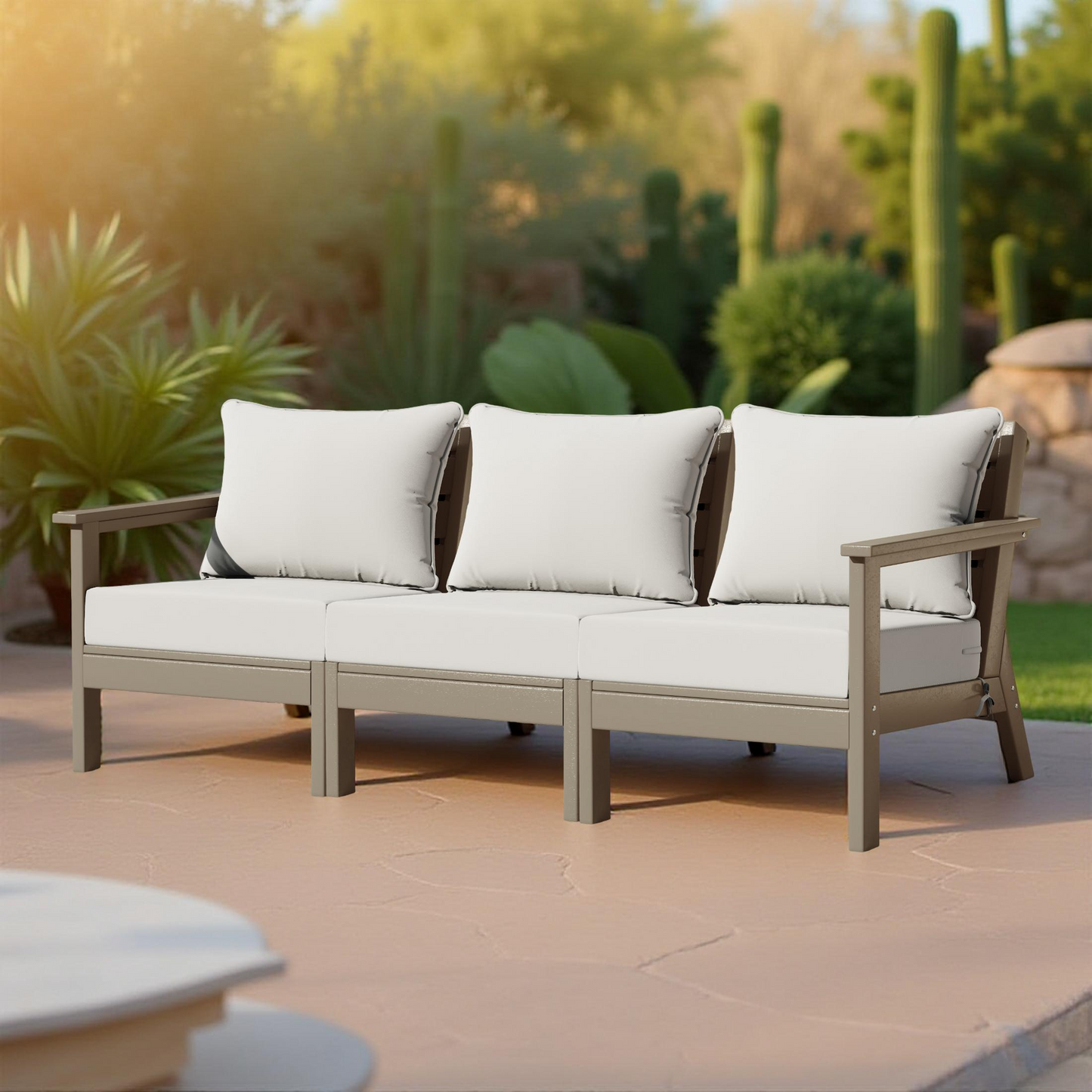 Scottsdale All-Weather Outdoor Modular Deep Seating Left Arm Chair (with Optional Cushions)