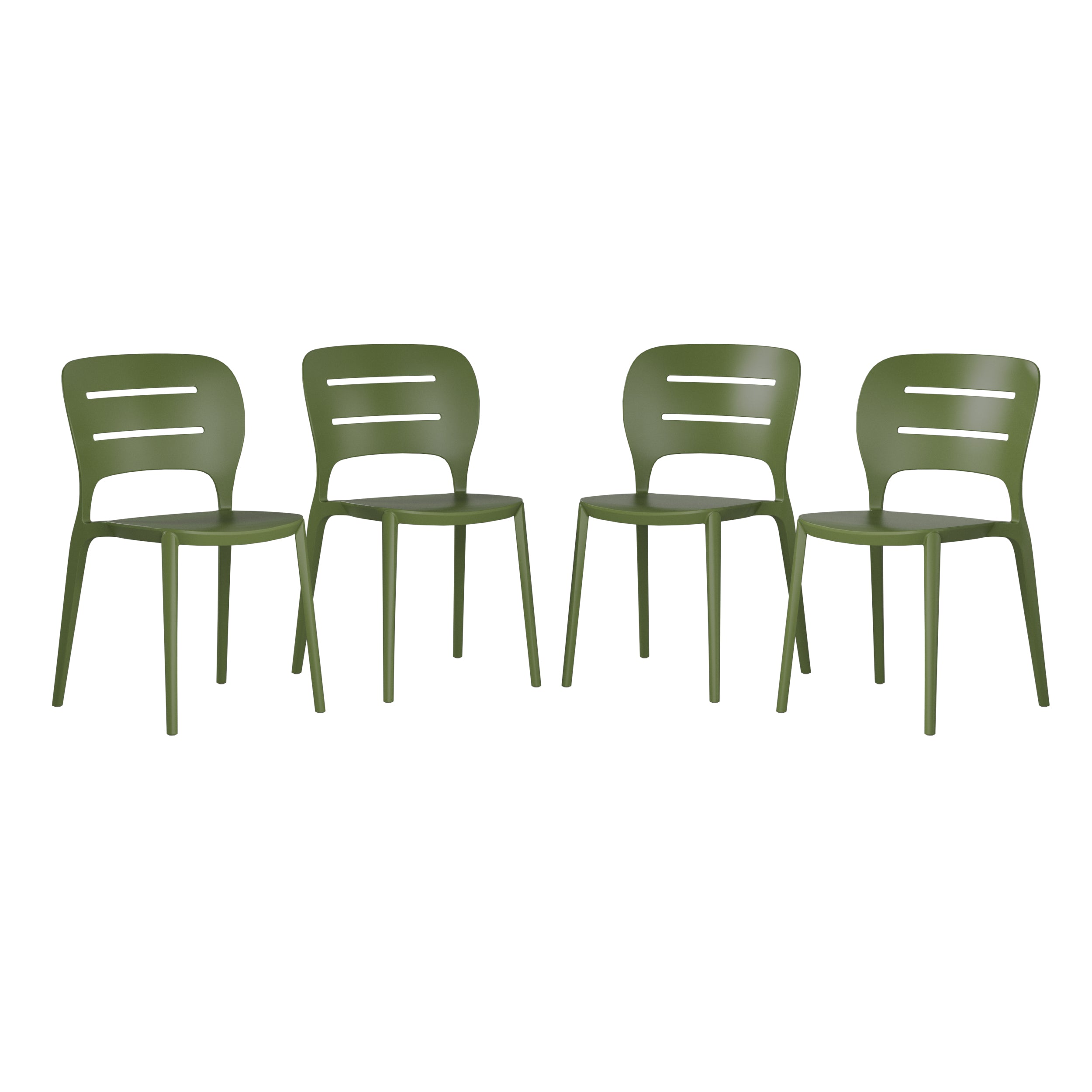 Patio Stacking Dining Side Chair (Set of 4)