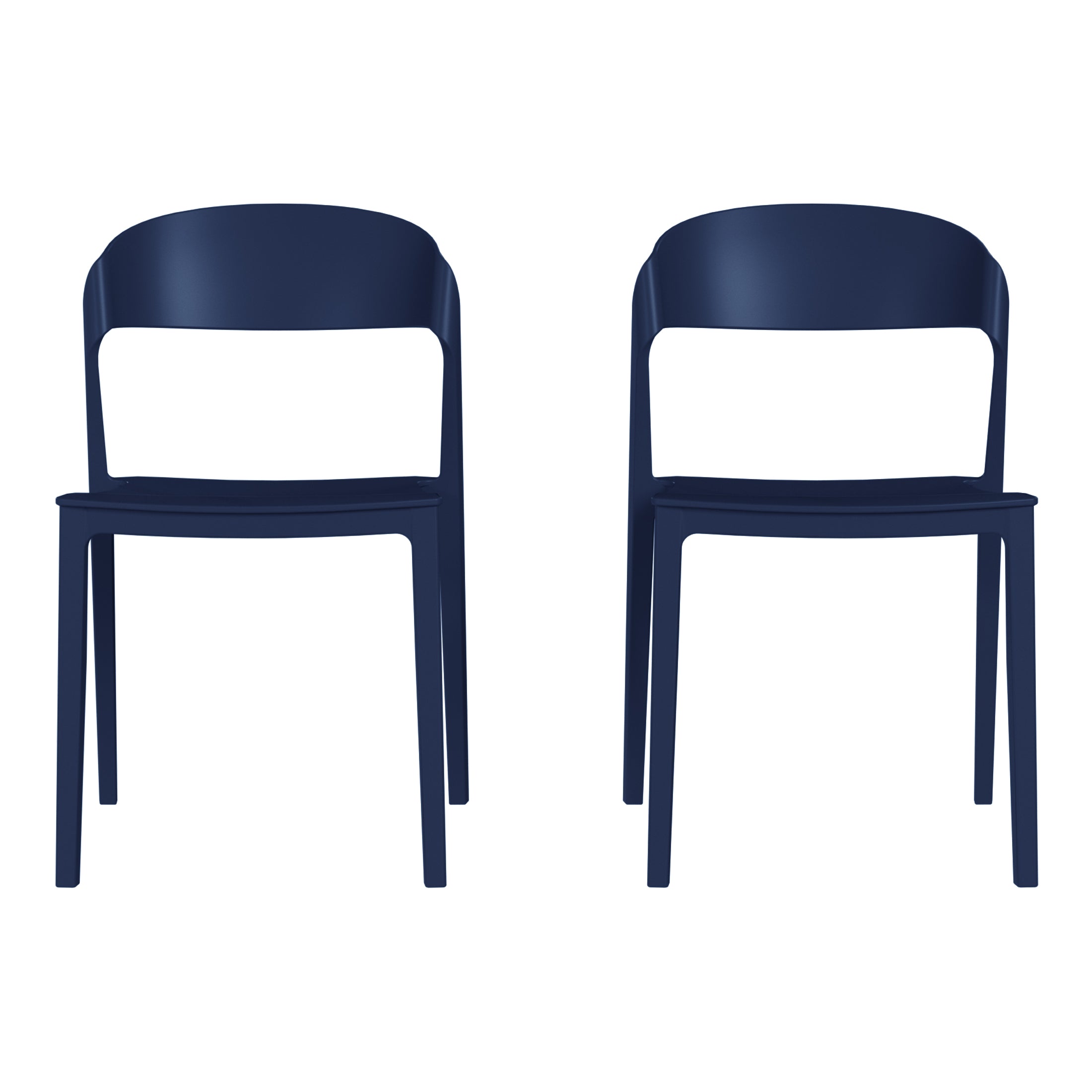 Patio Stacking Dining Side Chair (Set of 2)