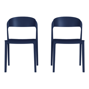 Patio Stacking Dining Side Chair (Set of 2)