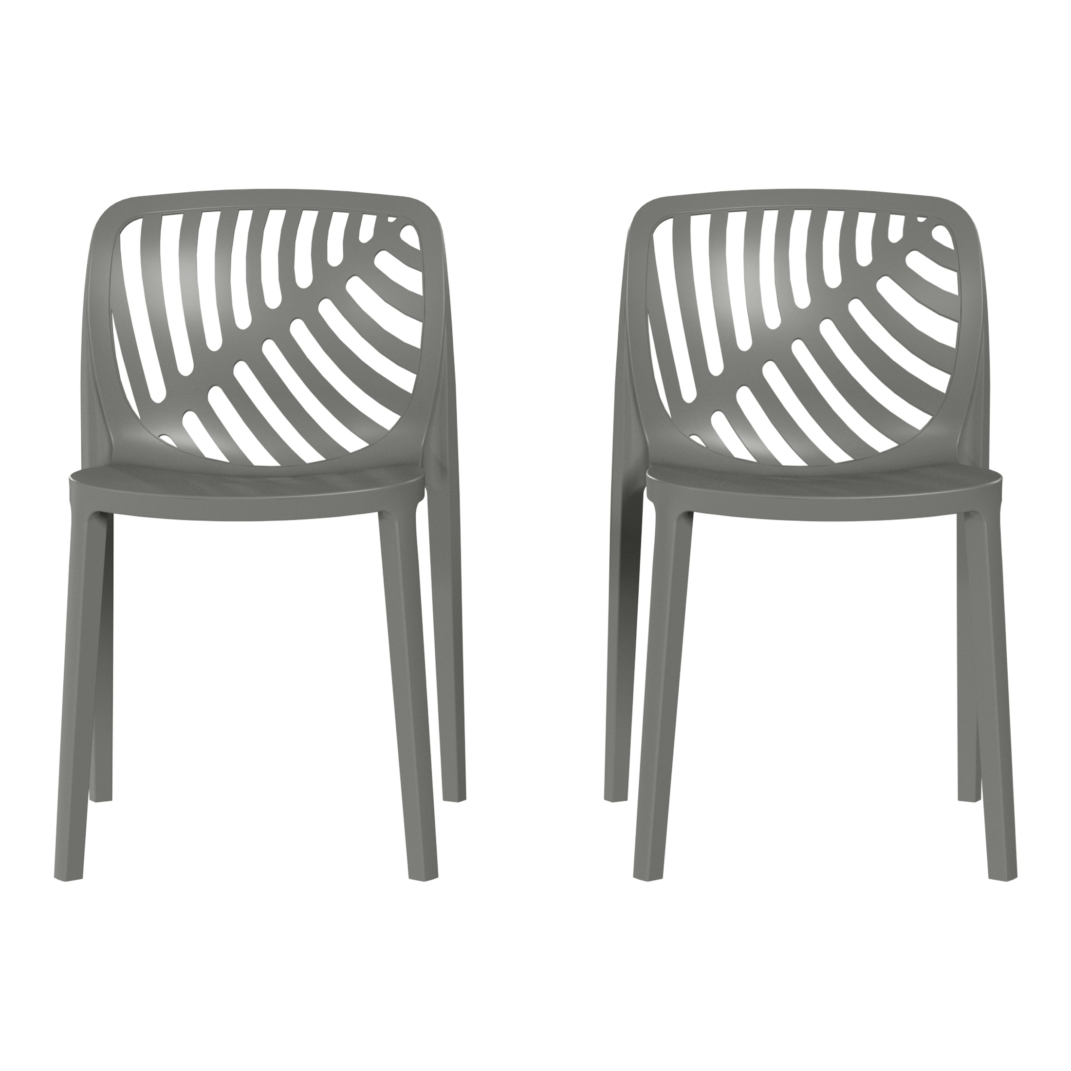 Patio Stacking Dining Side Chair (Set of 2)