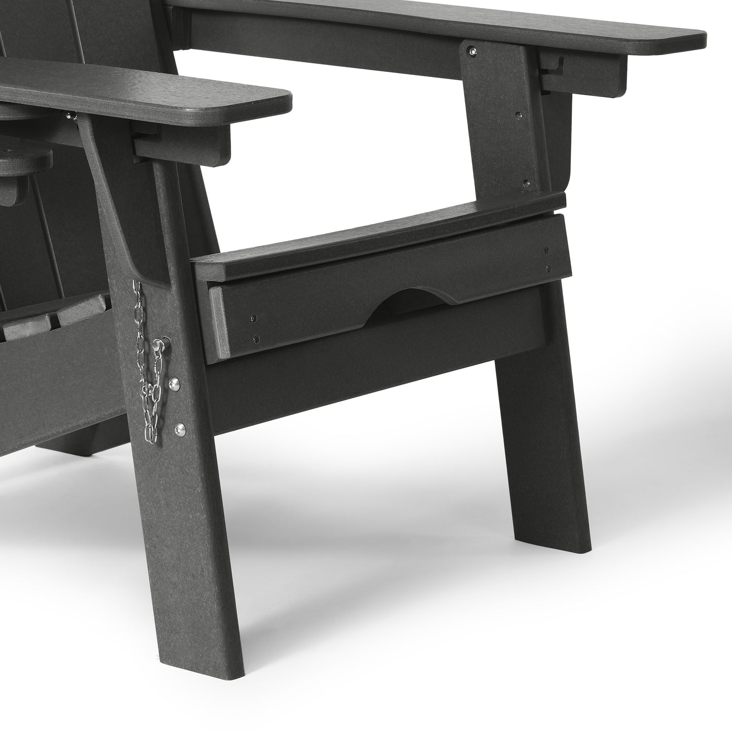 Chatham Folding Adjustable Adirondack Chair with Cup Holder and Hideaway Ottoman