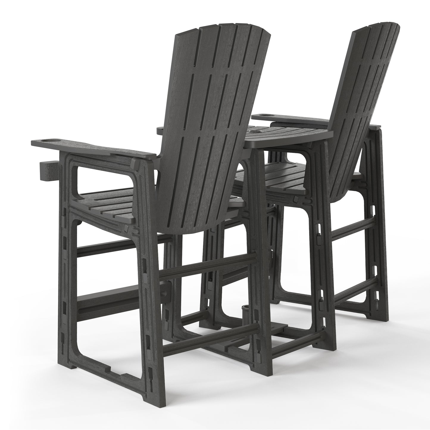 Snap’n Lock Adirondack Balcony Two-Chair Set with Connecting Wedge Table (No Tools or Hardware Required)
