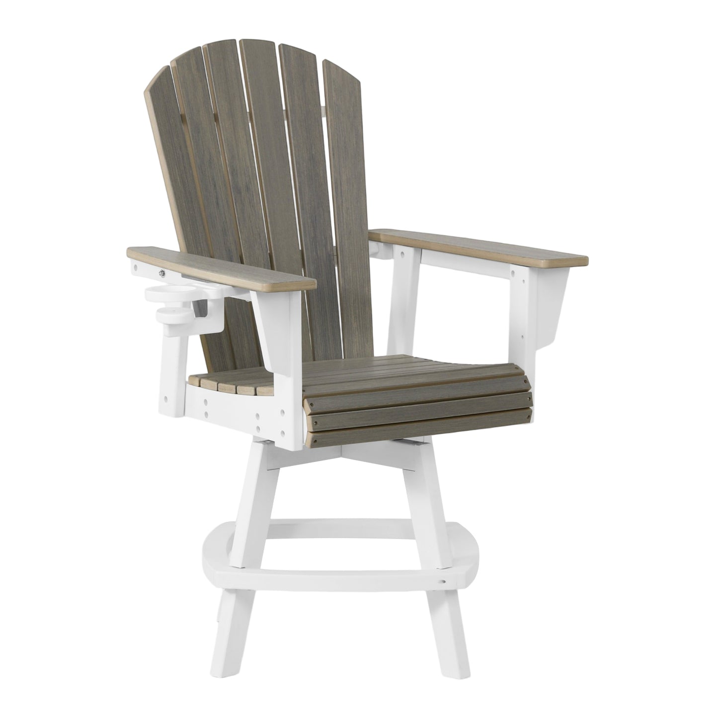 Heritage Ridge Adirondack Swivel Counter Chair With Cup Holder