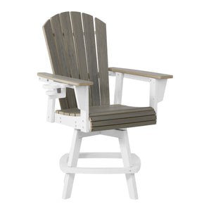 Heritage Ridge Adirondack Swivel Counter Chair With Cup Holder