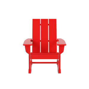 Malibu Modern All-Weather Outdoor Rocking Adirondack Chair