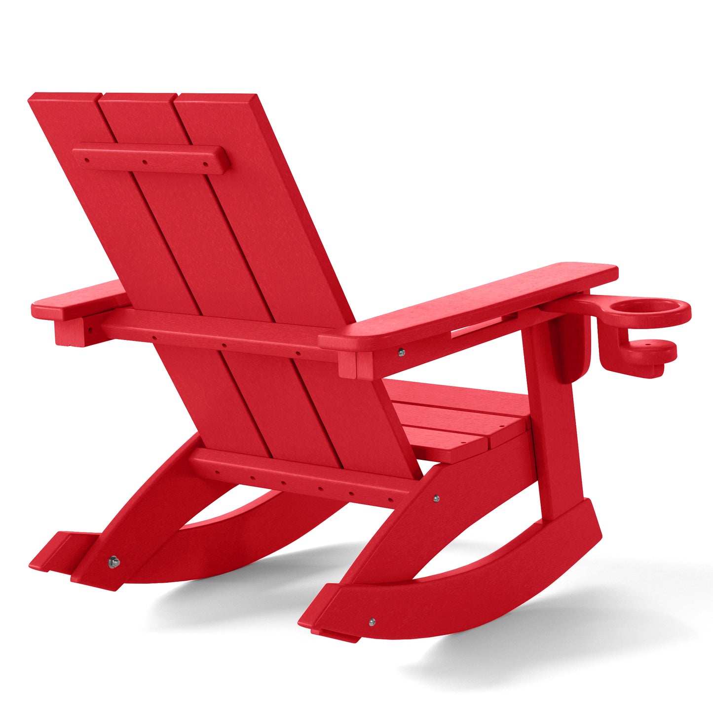 Tiny Terraces Kids Modern Adirondack Rocking Chair with Cup Holder (Set of 2)