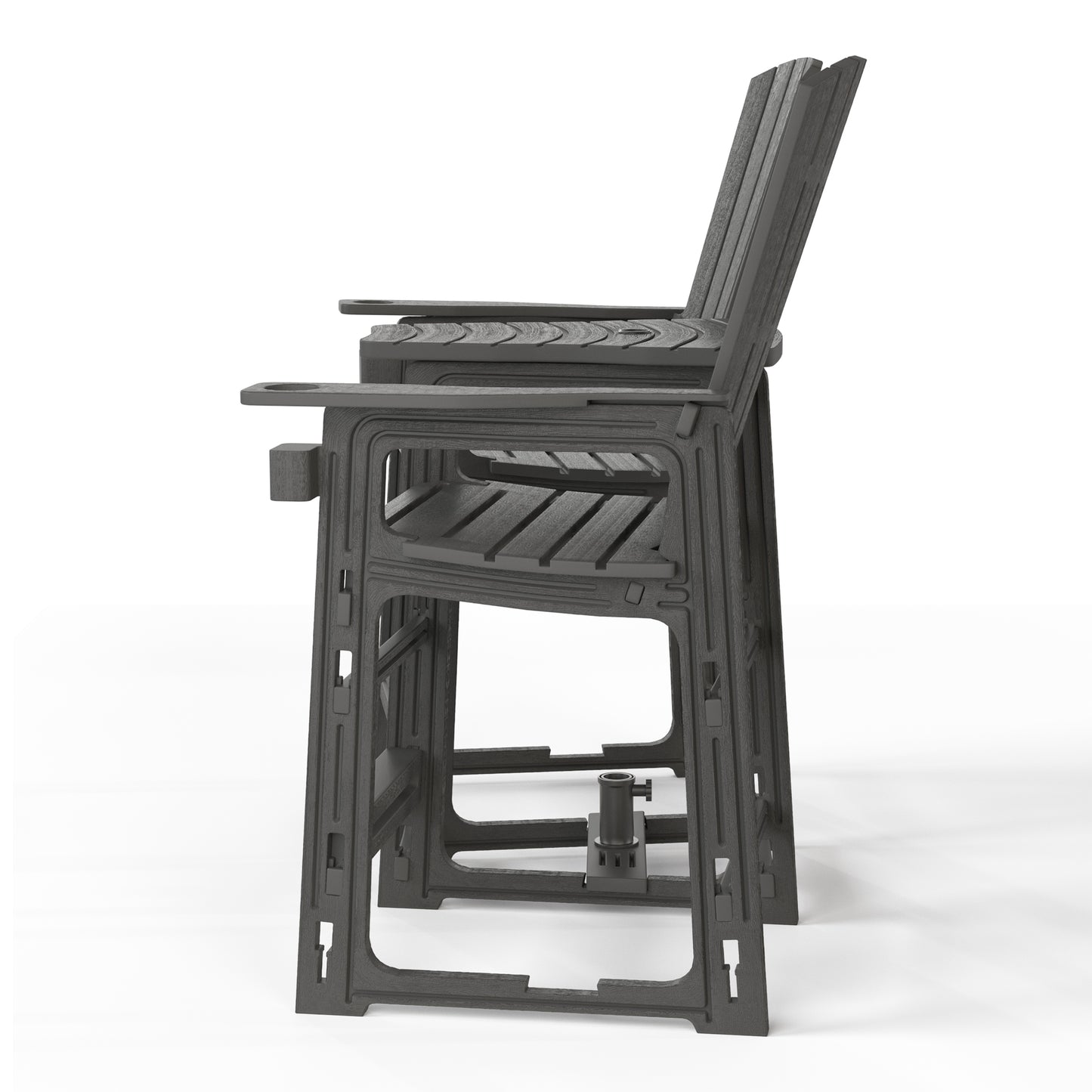 Snap’n Lock Adirondack Balcony Two-Chair Set with Connecting Wedge Table (No Tools or Hardware Required)