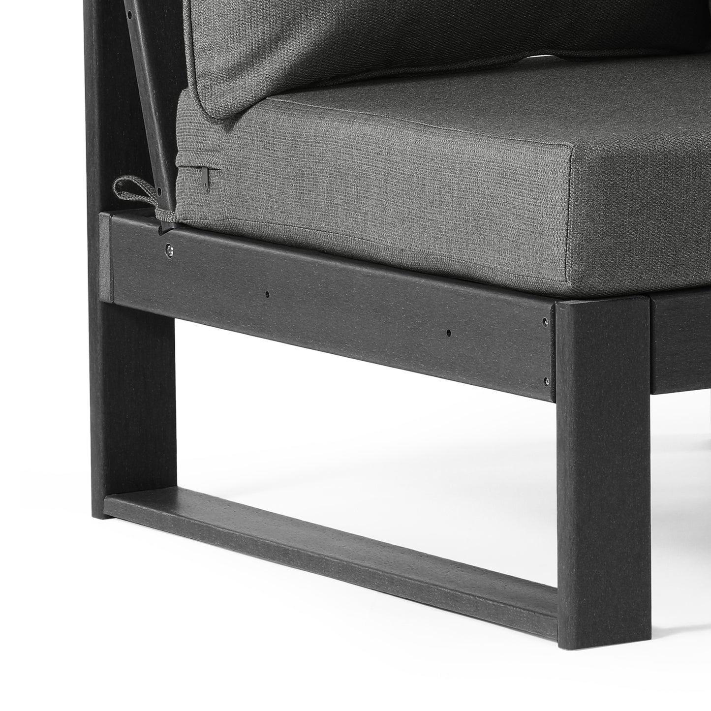 Signature All-Weather Outdoor Modular Deep Seating Cushioned Side Chair (Center Sectional Seat)