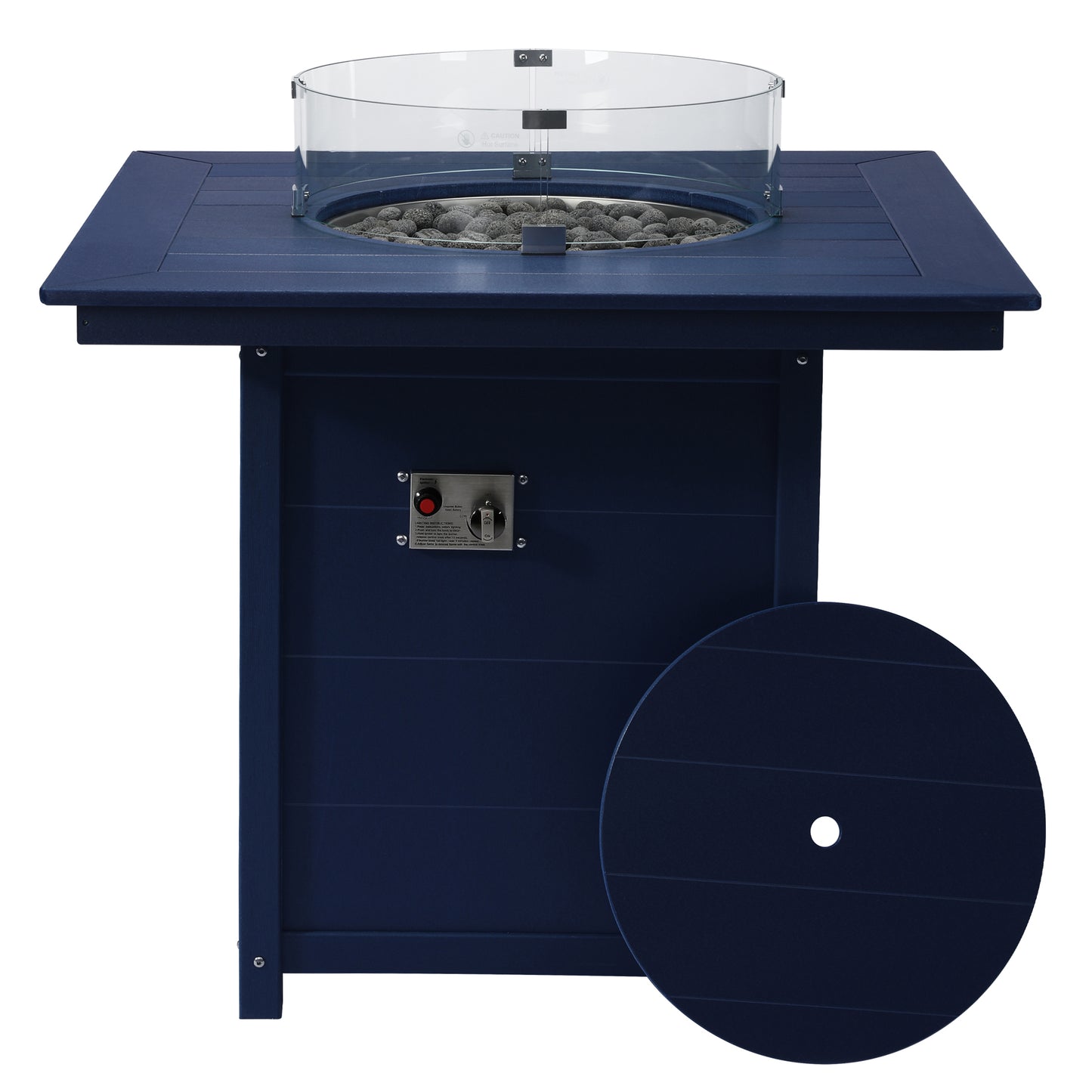 Sedona Square 42" Counter Fire Pit Table