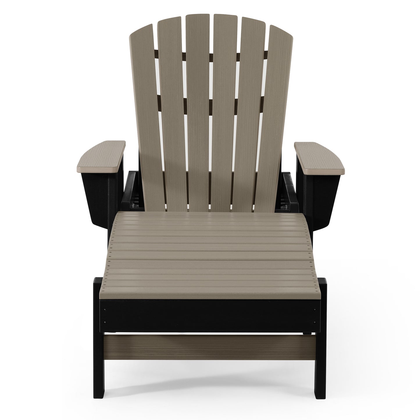 Heritage Ridge Adirondack Chaise Lounge with Arms and Wheels With Cup Holder