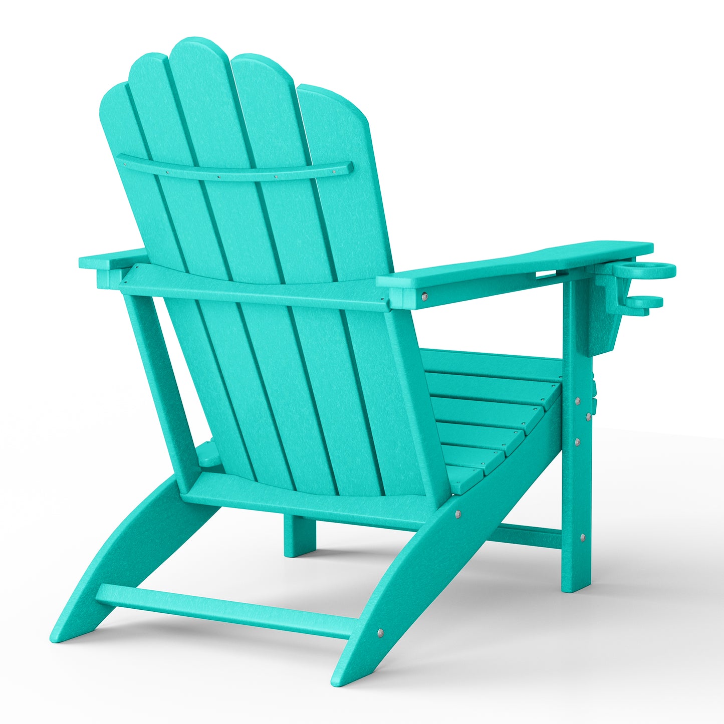 Tahoe All-Weather Outdoor Poly Adirondack Chair with Retractable Cup Holder