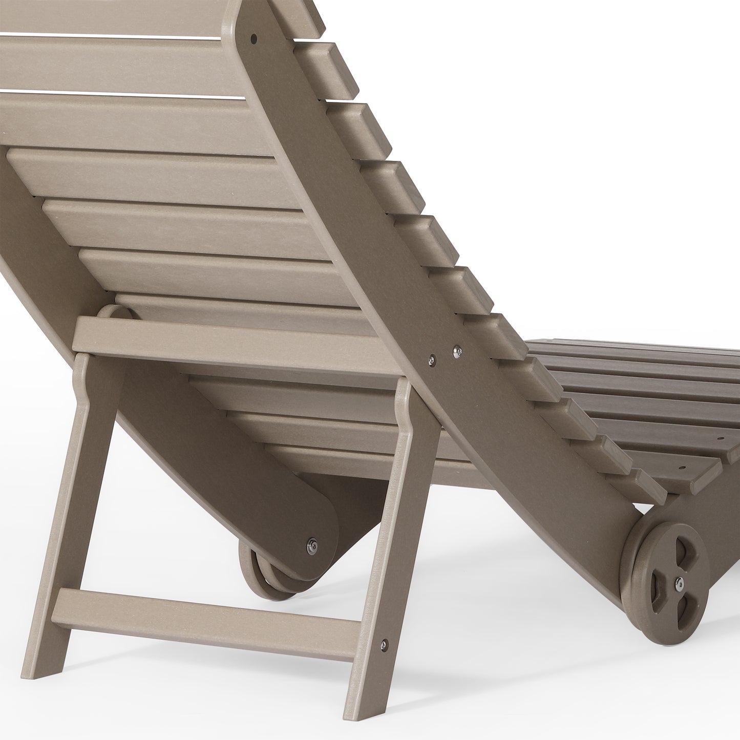 Key West Folding Pool Lounge Chair with Wheels