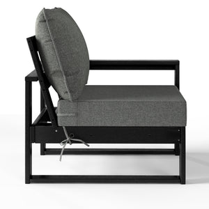 Signature All-Weather Outdoor Modular Patio Deep Seating Right Arm Chair (Right Arm Sectional Seat)
