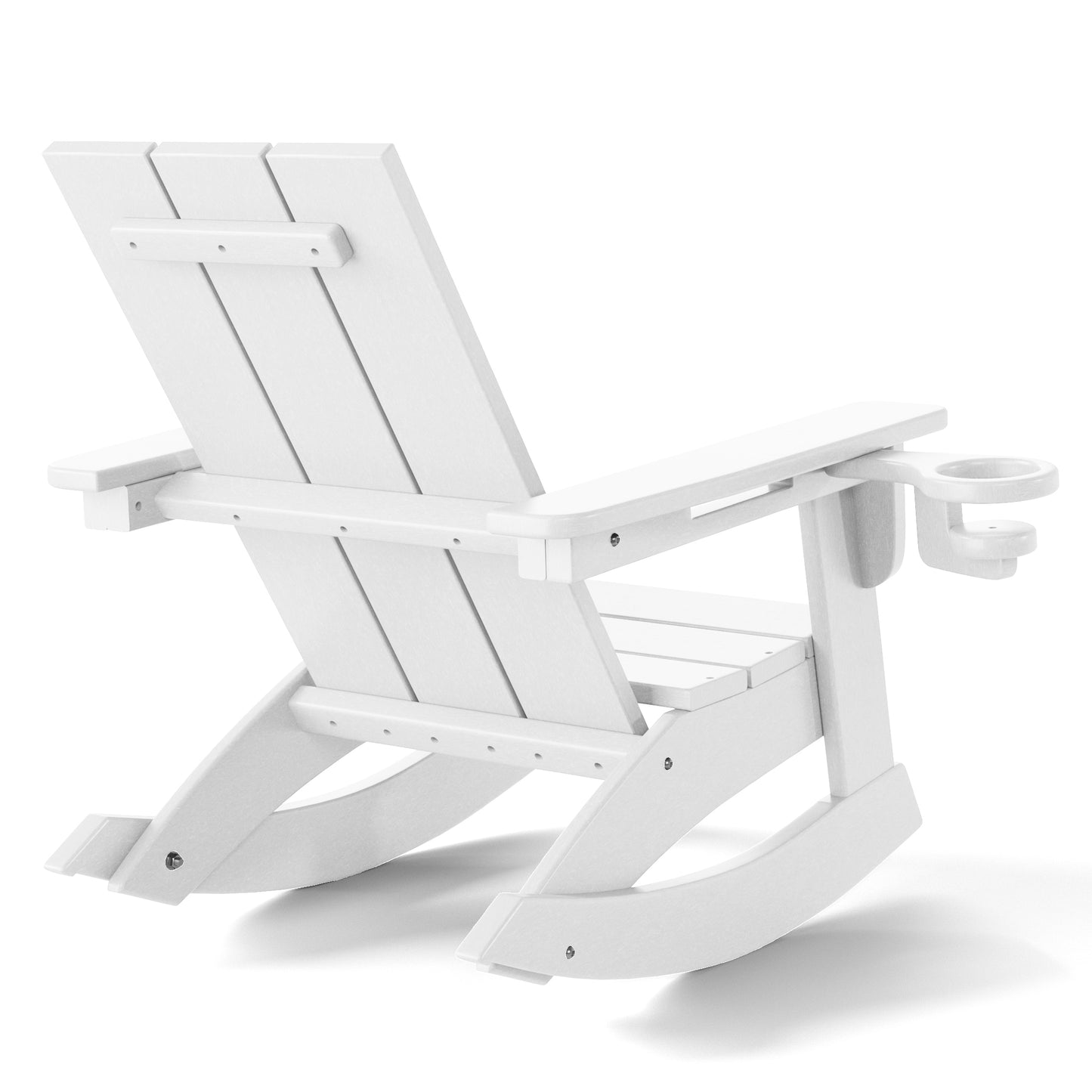 Tiny Terraces Kids Modern Adirondack Rocking Chair with Cup Holder (Set of 2)