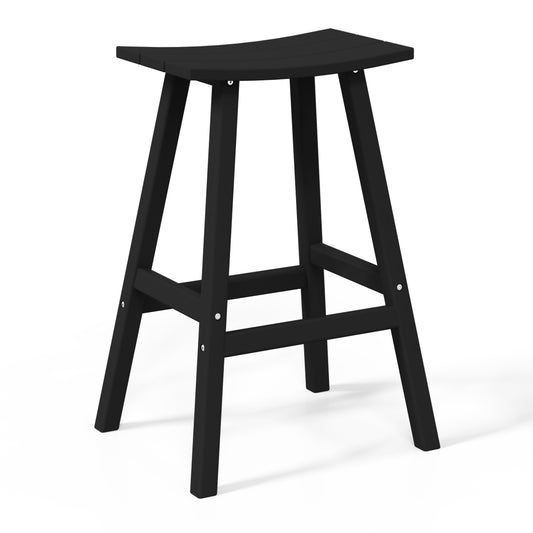 Stockholm All-Weather Outdoor Saddle Bar Stool (29" Height)