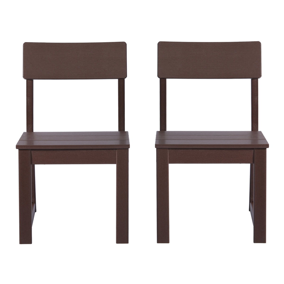 Palmetto Outdoor Dining Side Chair (Set of 2) With Cup Holder