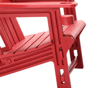 Set of Snap'n Lock Adirondack Chairs with Connecting Wedge Table (No Tools or Hardware)