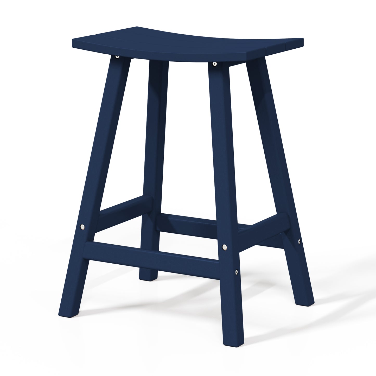 Stockholm All-Weather Outdoor Saddle Counter Stool (24" Height)