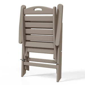 Aarhus All-Weather Outdoor Patio Folding Tall Back Dining Chair (38" High)