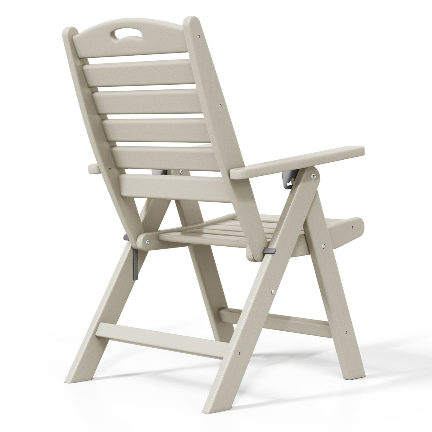 Aarhus All-Weather Outdoor Patio Folding Tall Back Dining Chair (38" High)