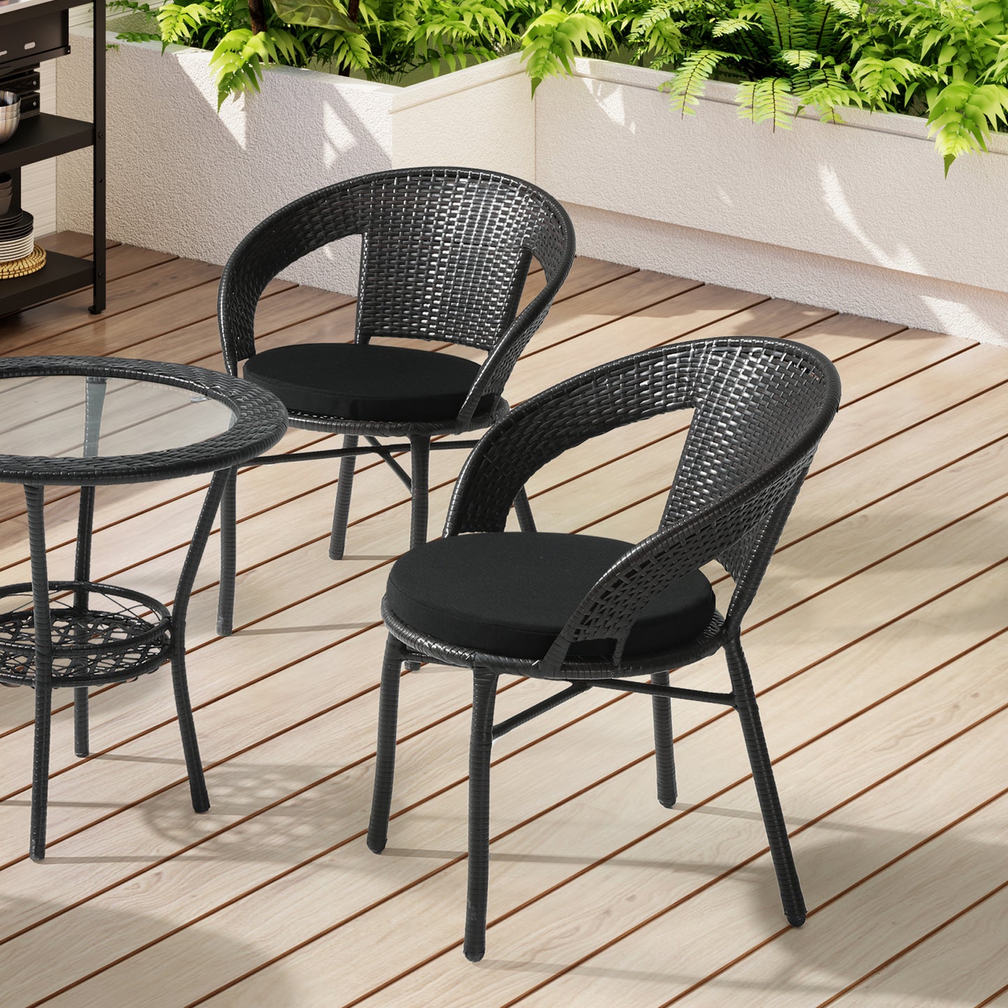 Outdoor Patio Kitchen Dining Chair Seat Cushions Set of 4