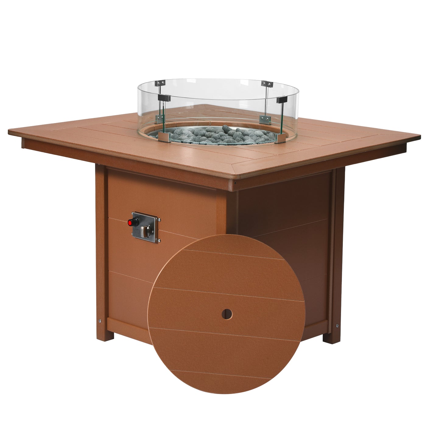 Sedona Square 42" Dining Fire Pit Table