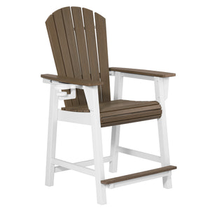 Heritage Ridge Adirondack Counter Height Chair With Cup Holder