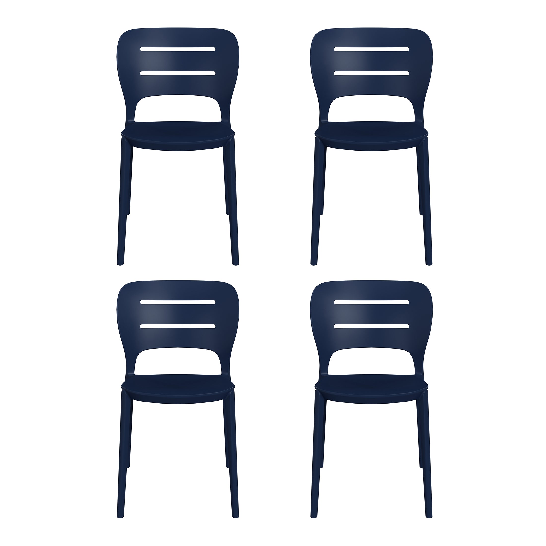 Patio Stacking Dining Side Chair (Set of 4)