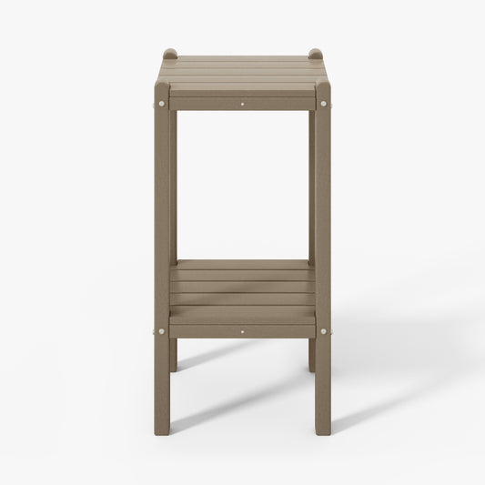 Tuscany All-Weather Outdoor Two Shelf Side Table (36" High)