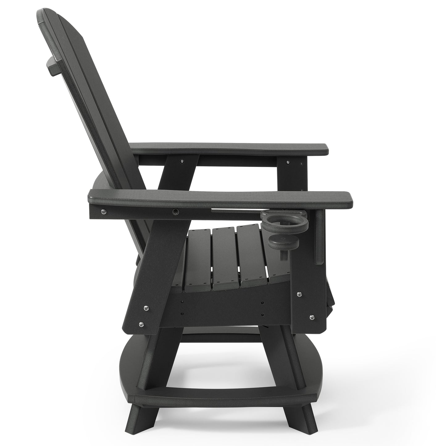 Adirondack Swivel Dining Chair with Cup Holder With Cup Holder