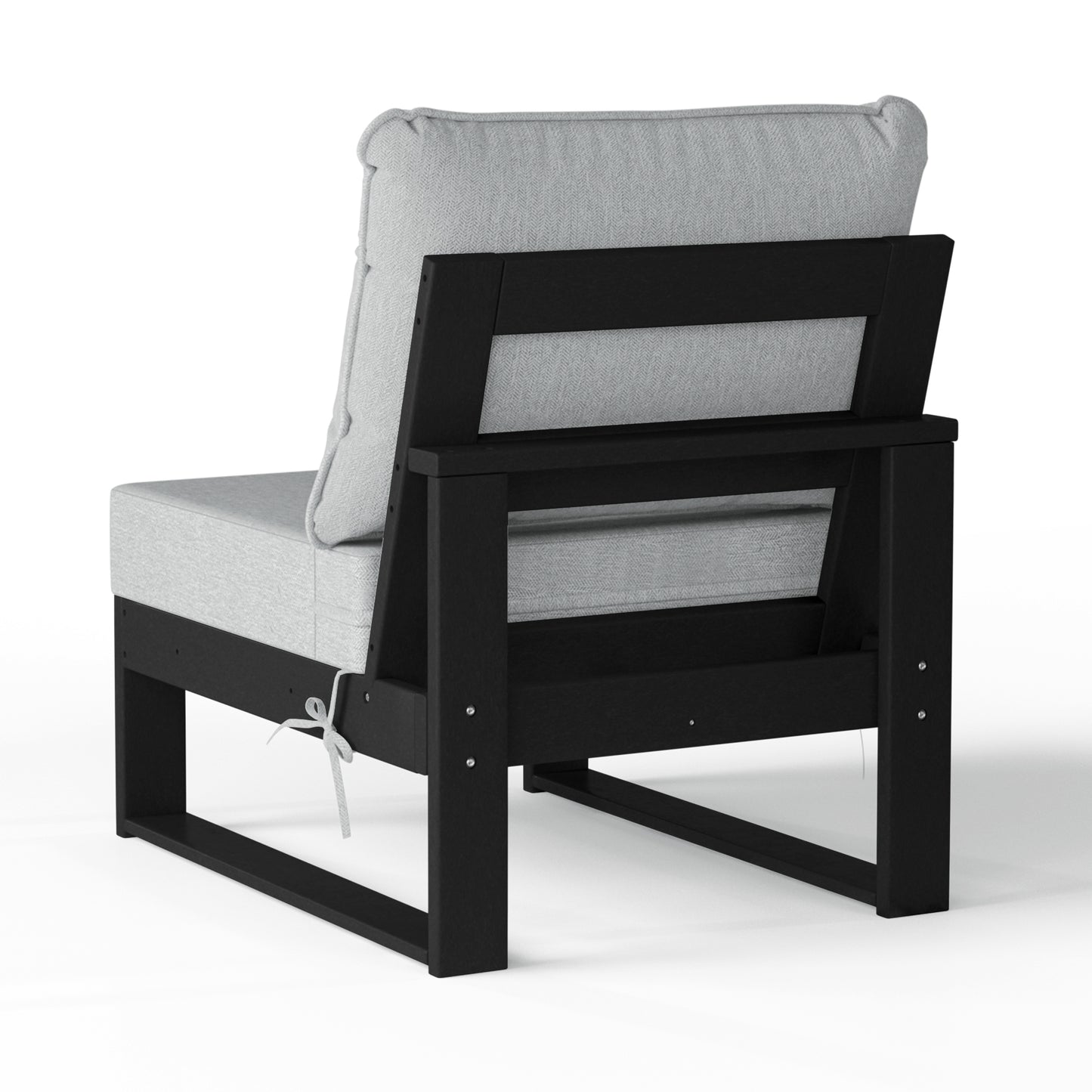 Signature All-Weather Outdoor Modular Deep Seating Cushioned Side Chair (Center Sectional Seat)
