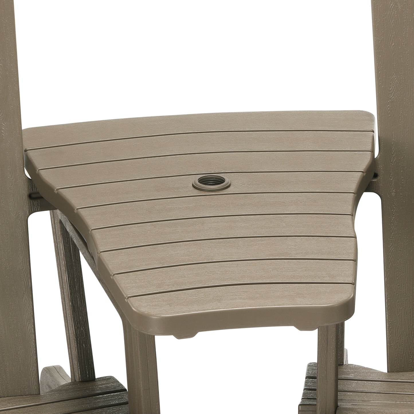Set of Snap'n Lock Adirondack Chairs with Connecting Wedge Table (No Tools or Hardware)