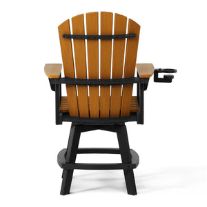 Heritage Ridge Adirondack Swivel Counter Chair With Cup Holder