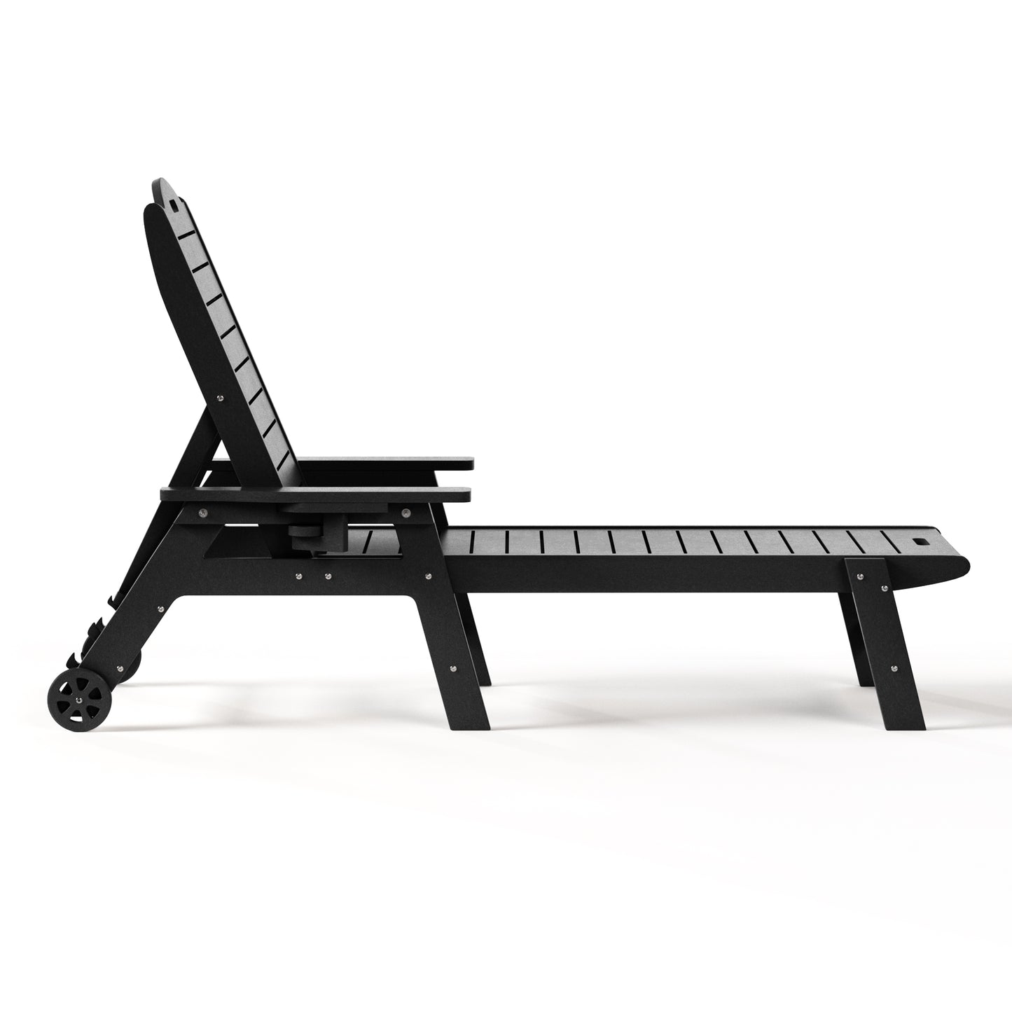 Santa Barbara Reclining Chaise Lounge with Cup Holder and Wheels