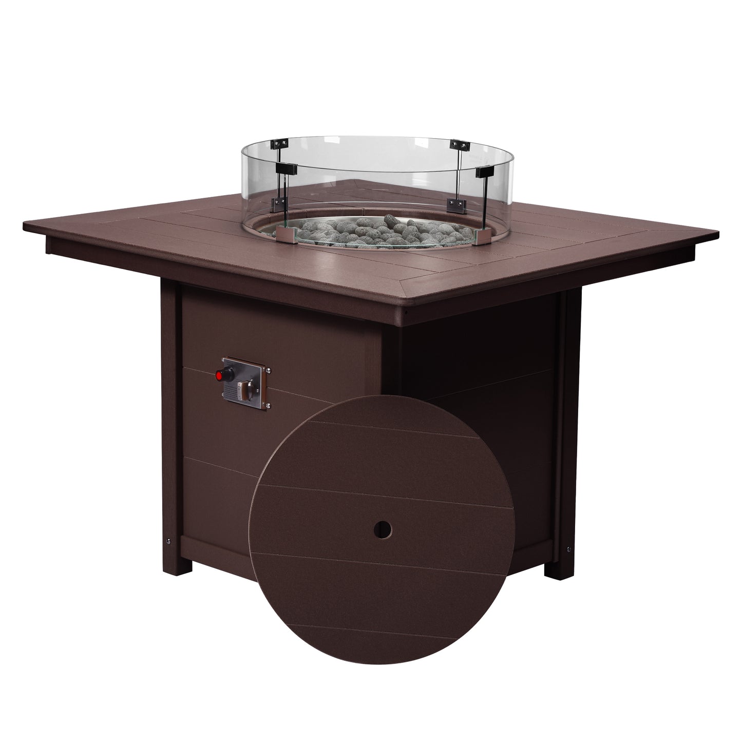 Sedona Square 42" Dining Fire Pit Table