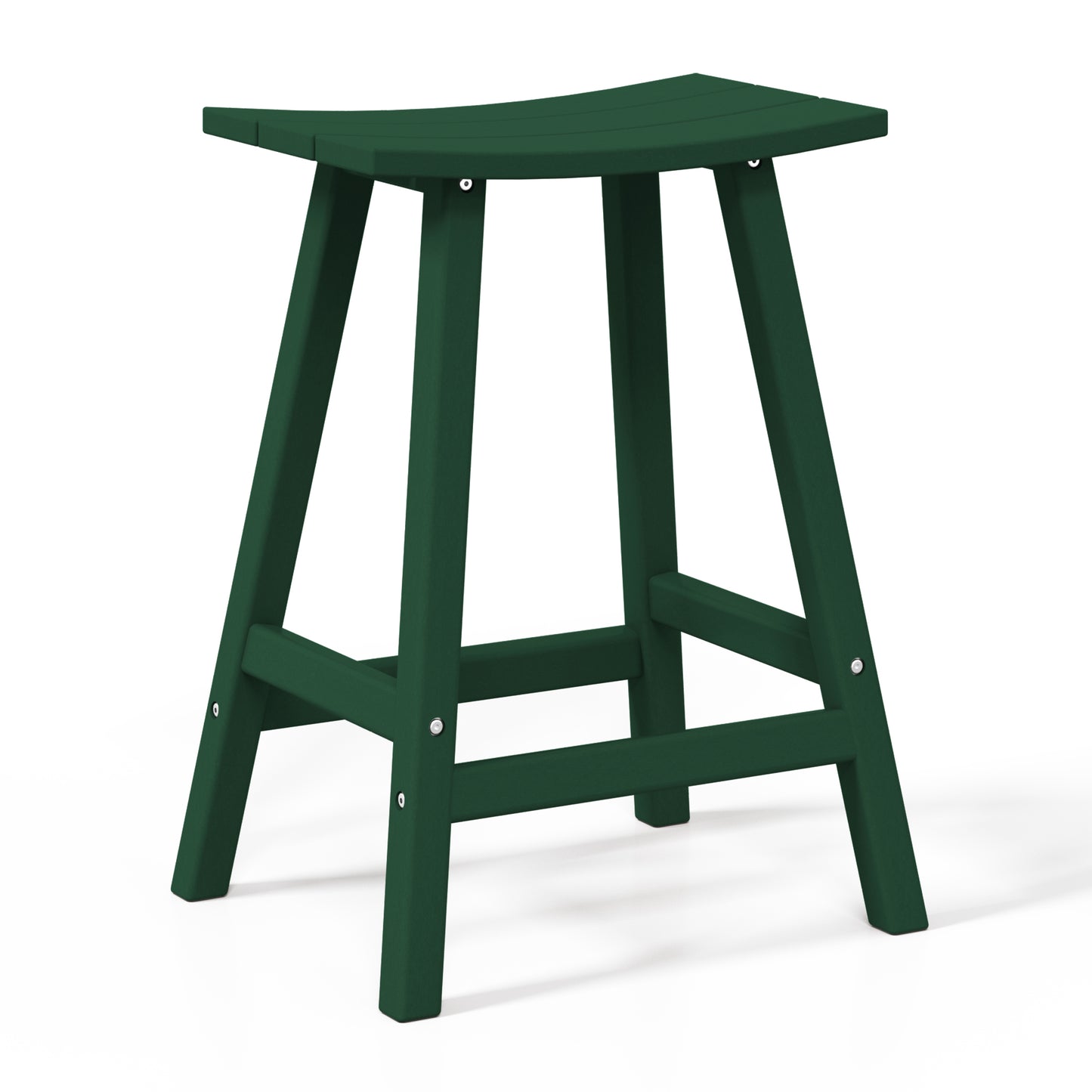 Stockholm All-Weather Outdoor Saddle Counter Stool (24" Height)