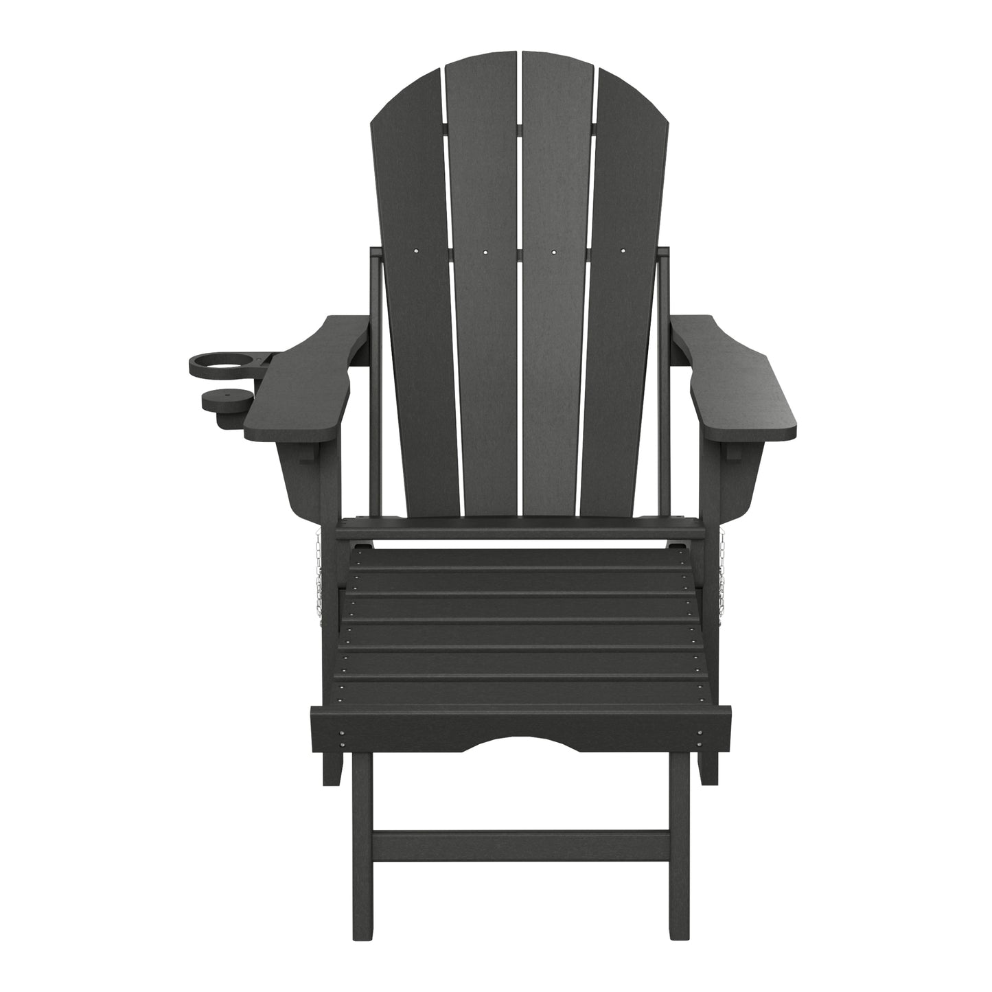 Chatham Folding Adjustable Adirondack Chair with Cup Holder and Hideaway Ottoman
